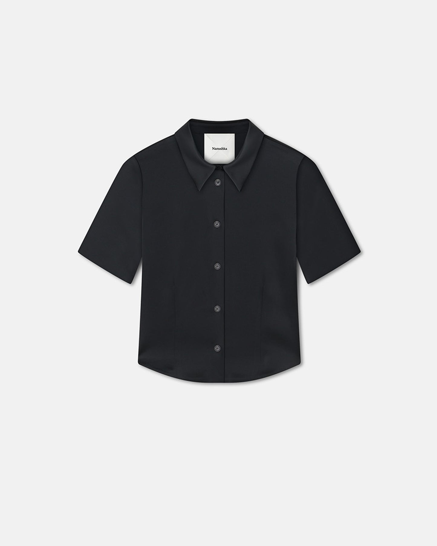Clare - Slip Satin Shirt - Black