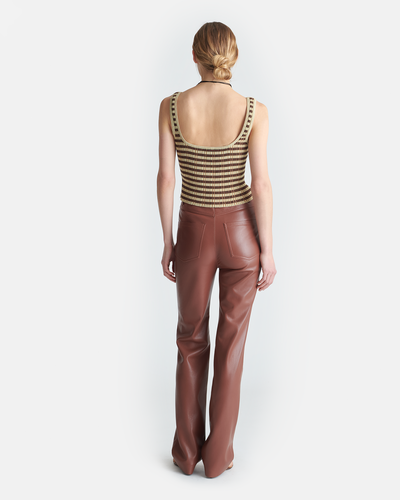 Jacoba - Okobor™Alt-Leather Pants - Henna