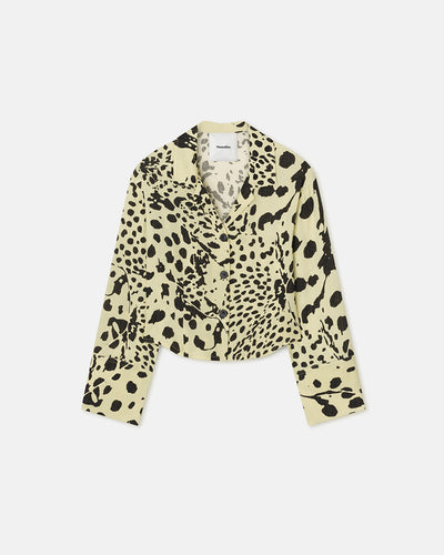 Cadie - Printed Georgette Shirt - Cheetah