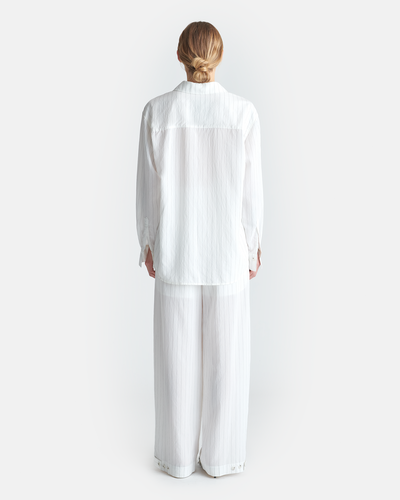 Fryda - Striped Shirt - White