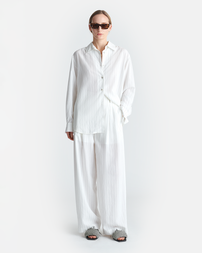 Fryda - Striped Shirt - White