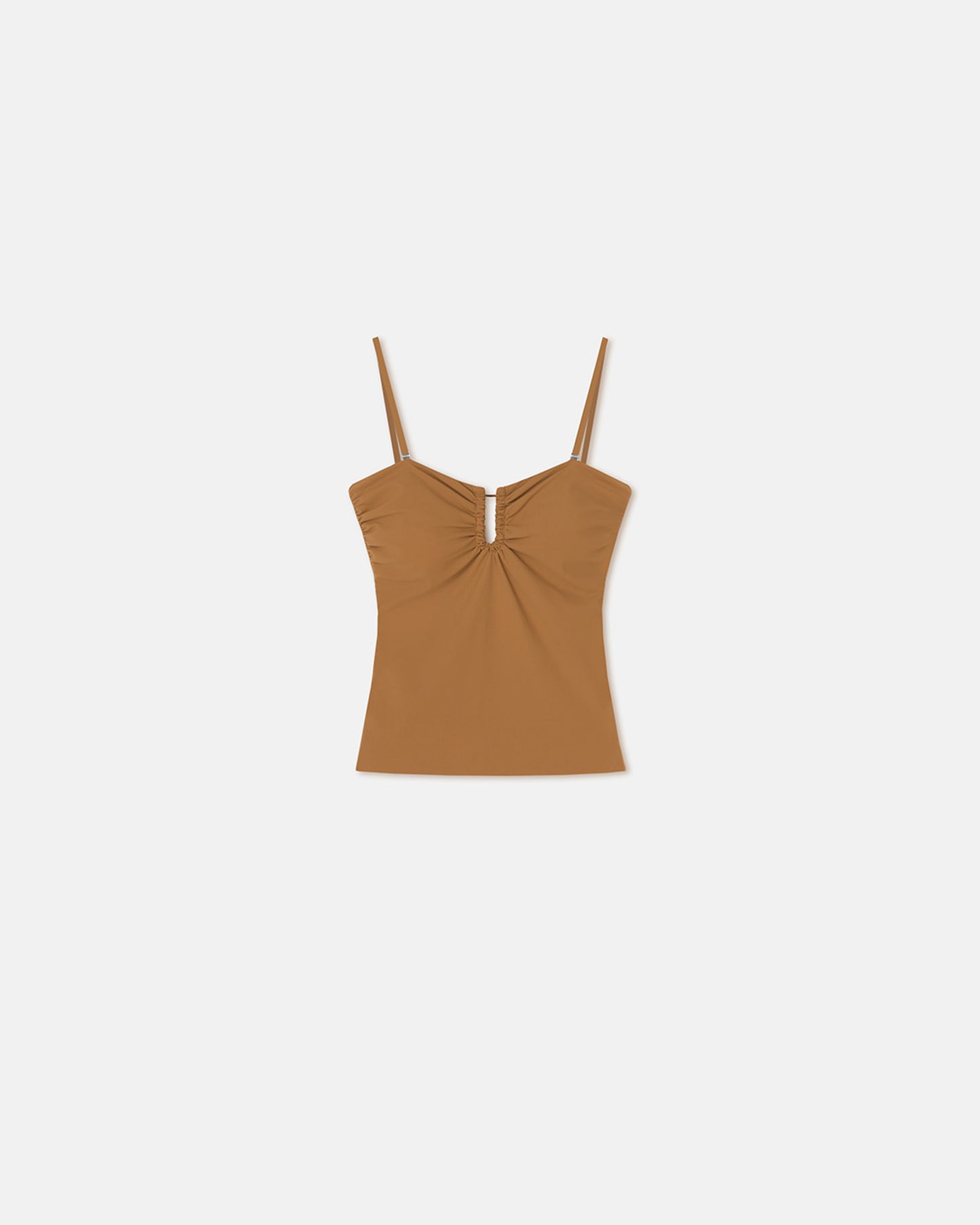 Bianca - Stretch Jersey Swim Top - Brown