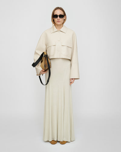 Omolara - Okobor/Faux Shearling Jacket - Creme