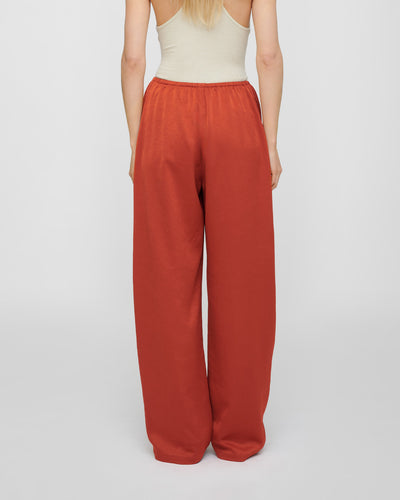 Zoela - Crisp Satin Pants - Rouge