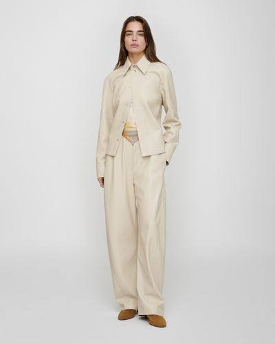 Izna - Okobor ™ Shirt Jacket - Creme