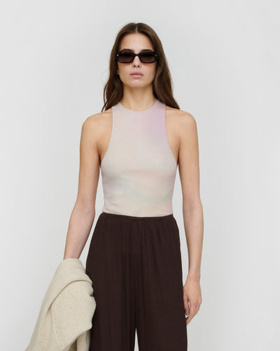 Anila - Mesh Jersey Tank - Sunrise Haze