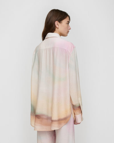 Chaska - Crinkled Viscose Shirt - Sunrise Haze