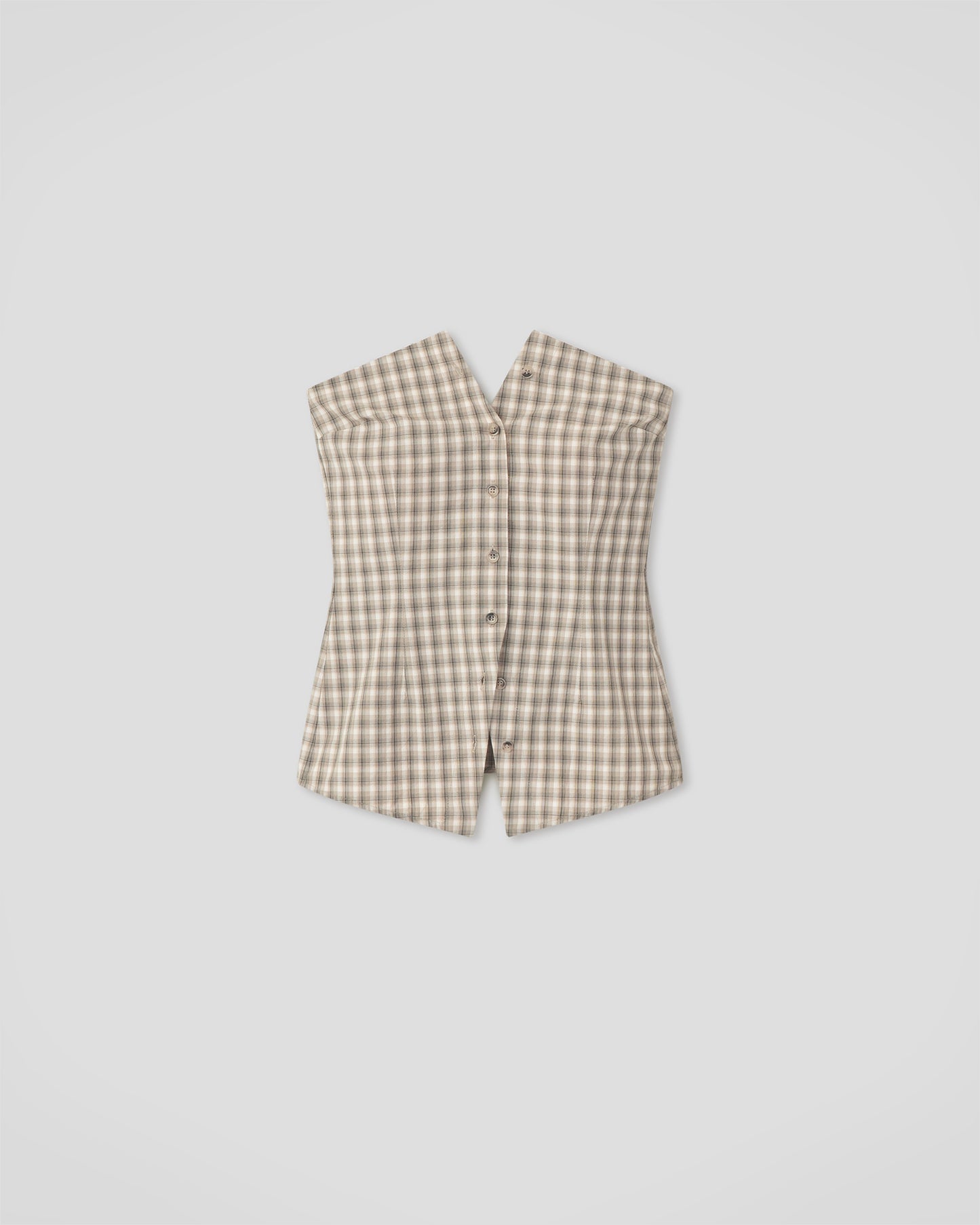 Brites - Checked Shirting Shirt - Creme/Grey