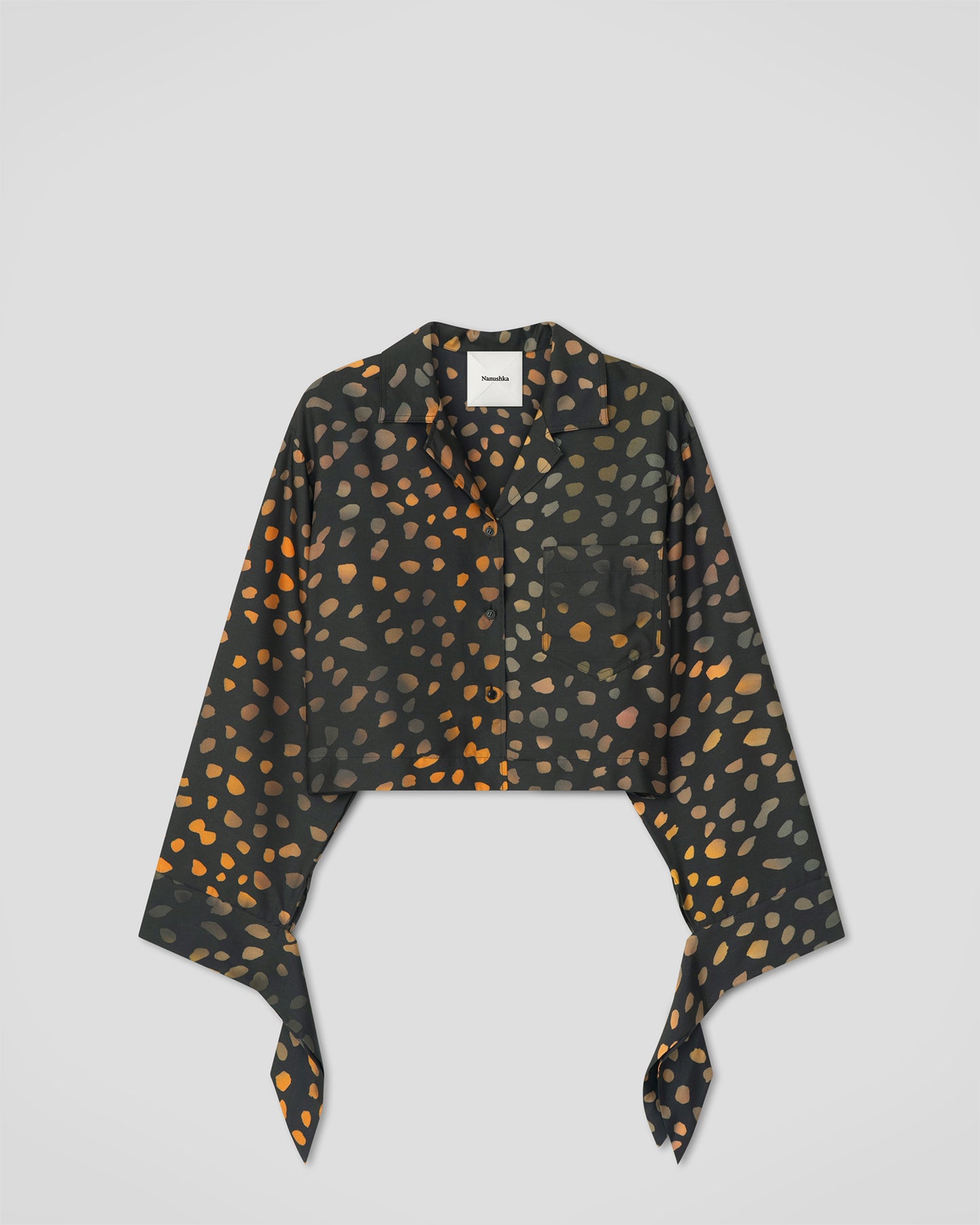 Nelida - Twill Silk Shirt - Moonlit Dots