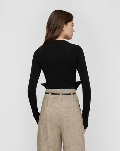 Raveen - Fluid Jersey Top - Black