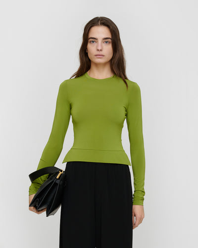 Raveen - Fluid Jersey Top - Green