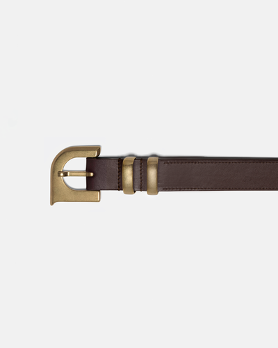 Ryker - N' Monogram Belt - Dark Brown