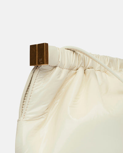 The Bar Clutch - Patent Alt-Leather Clutch - Creme