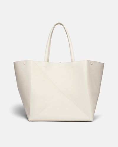 The Origami Tote Large - Alt-Nappa Large Tote - Off - Off White