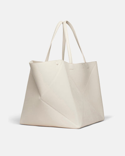 Origami Tote Large - Alt-Nappa Tote - Off White