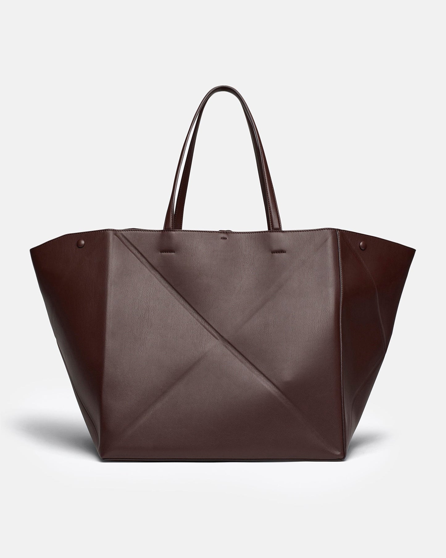 The Origami Tote Large - Alt-Nappa Large Tote - Coffee Bean
