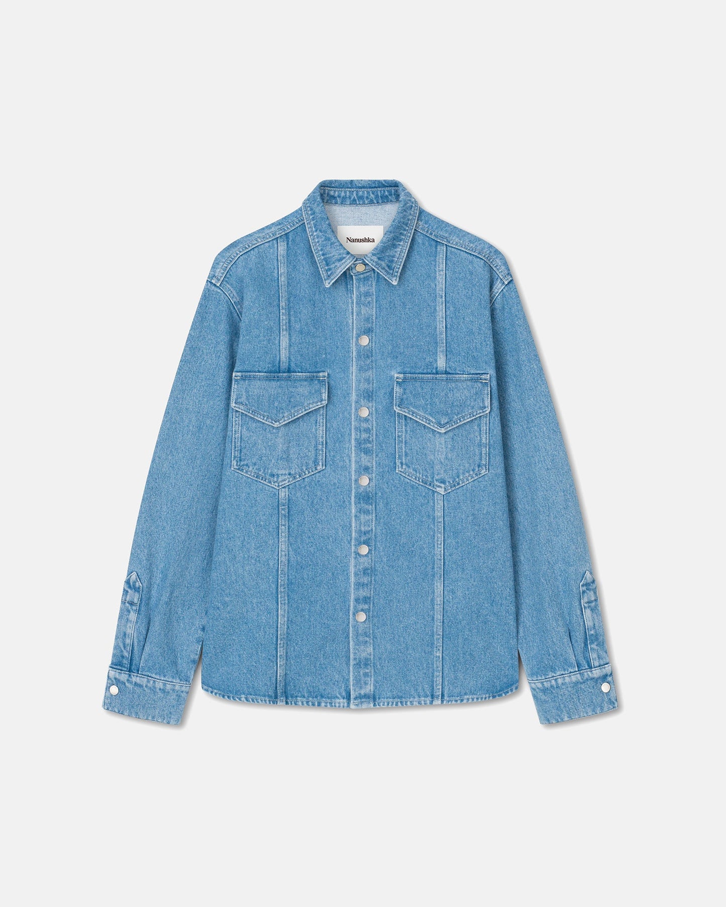Tristo - Patch Pocket Denim Overshirt - Eco Light Wash