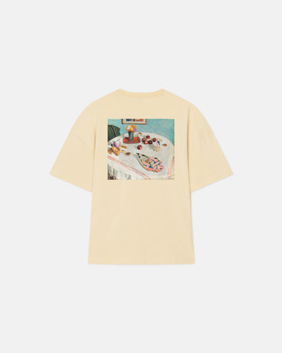 Wren - Printed Cotton-Jersey T-Shirt - Creme/Gingerbread Heart