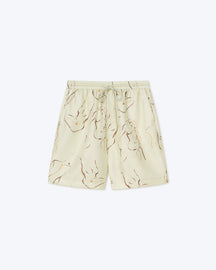 Doxxi - Twill Silk Shorts - Line Drawing Small Scale