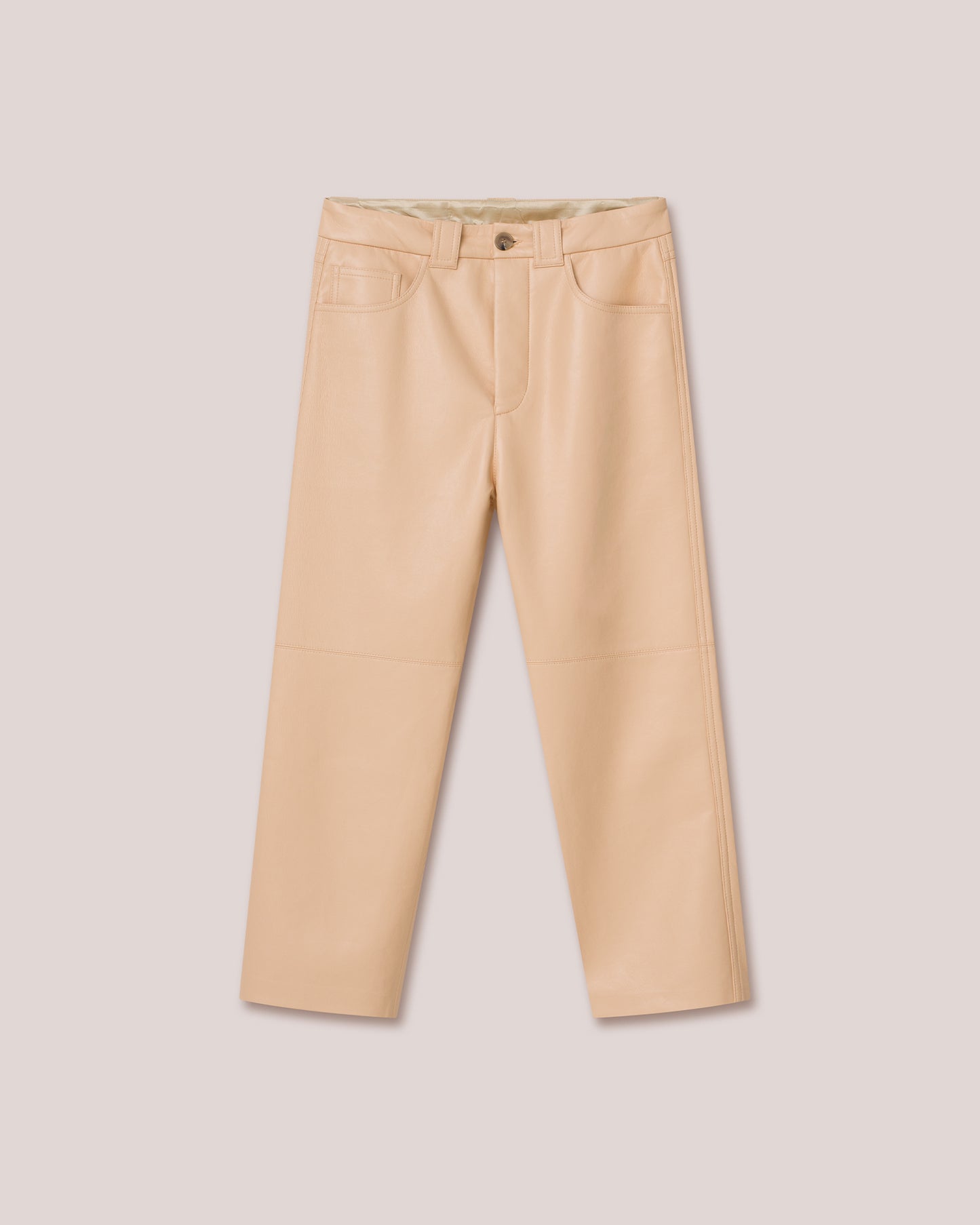 Nor - Archive Regenerated Leather Pants - Peach