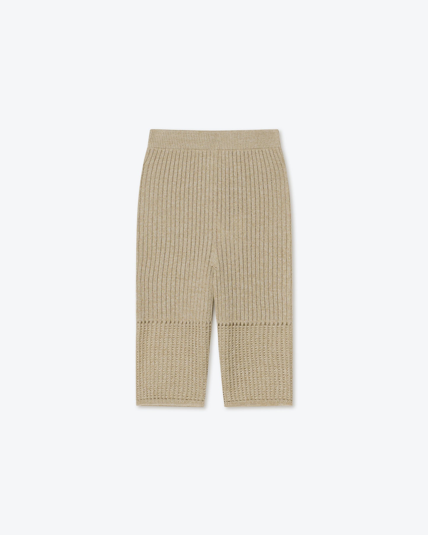 Jessa - Archive Ribbed-Knit Shorts - Creme