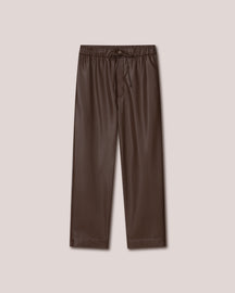 Jain - Okobor™ Alt-Leather Relaxed Pants - Dark Brown