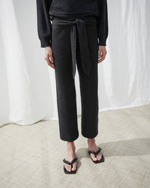 Tigre - Knit Pants With Belt - Charcoal