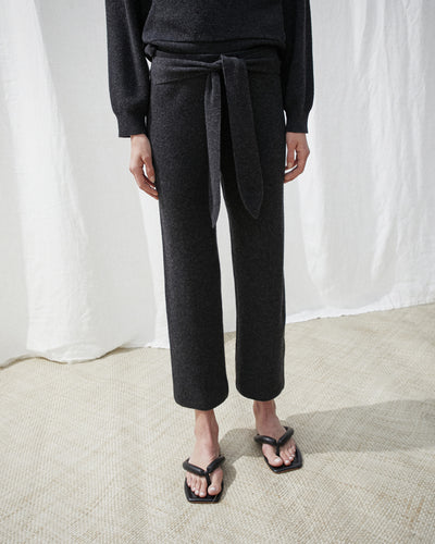 Tigre - Archive Knit Pants With Belt - Charcoal