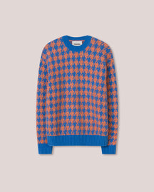 Tar - Archive Houndstooth Bouclé Sweater - Pink Blue