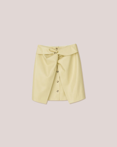 Danija - Sale Okobor™ Alt-Leather Sarong Style Skirt - Hay