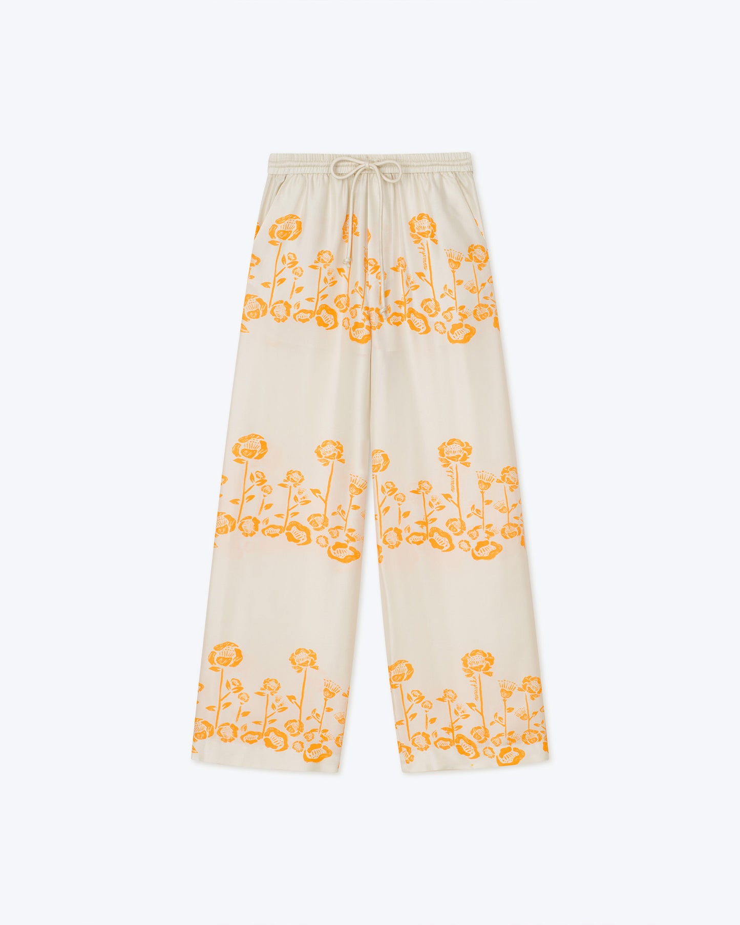 Jarine - Archive Printed Twill Silk Pants - Blockwood Floral