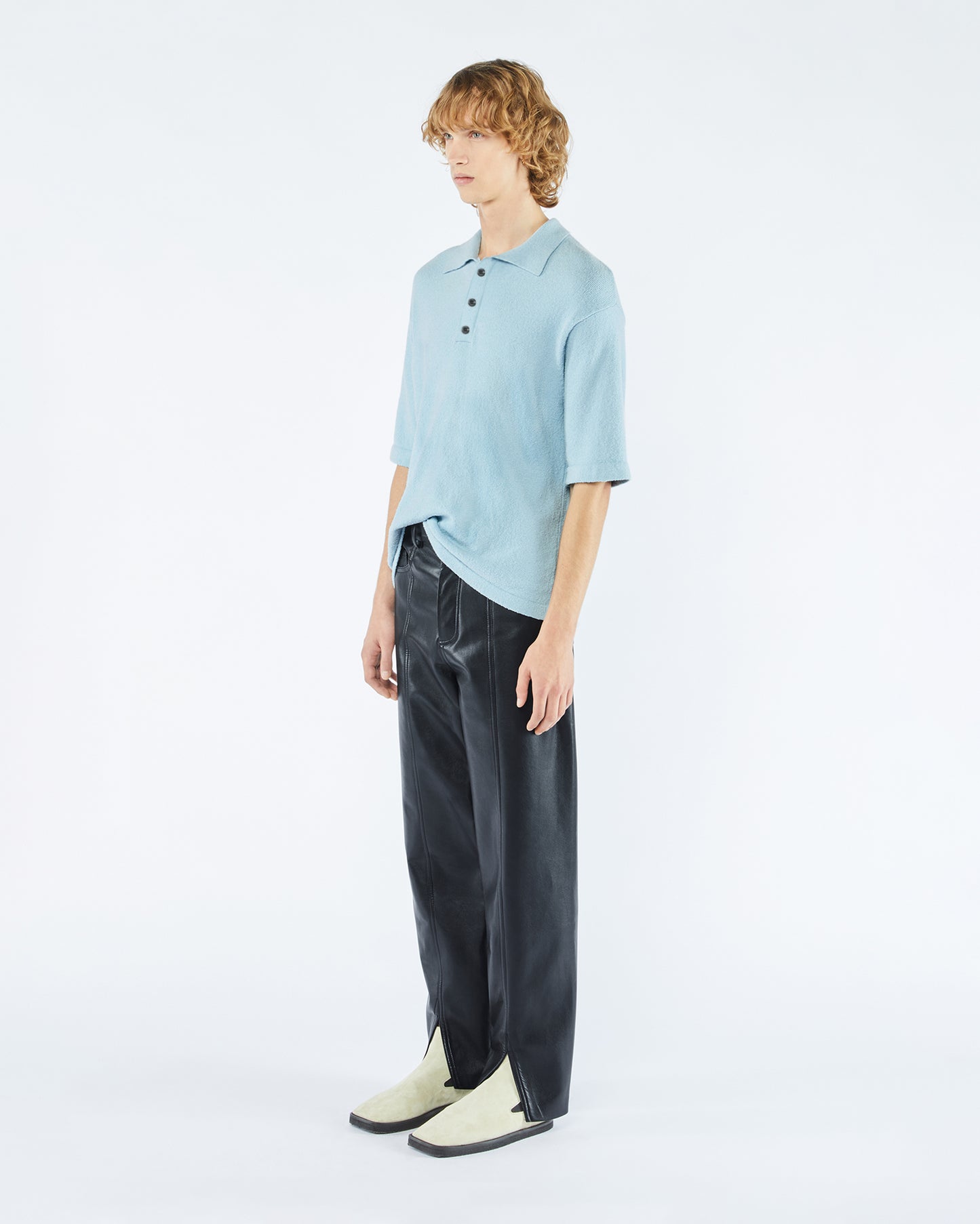 Carver - Archive Terry-Knit Polo Shirt - Sky
