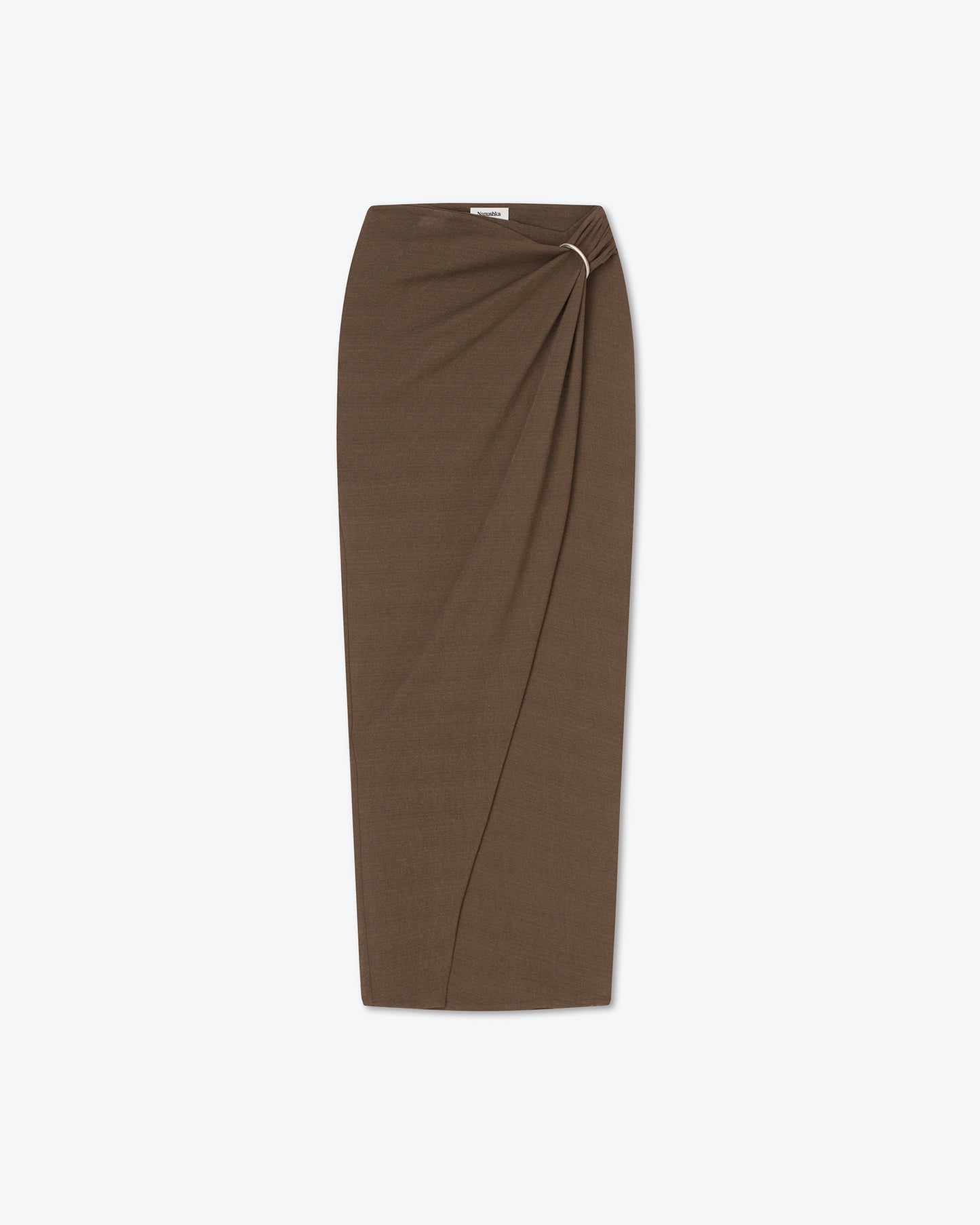 Myrtis - Long Wrap Skirt - Dark Moss