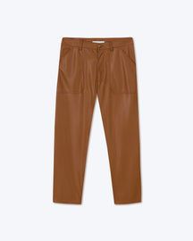 Jasper - Okobor™ Alt-Leather Workwear Trousers - Tobacco