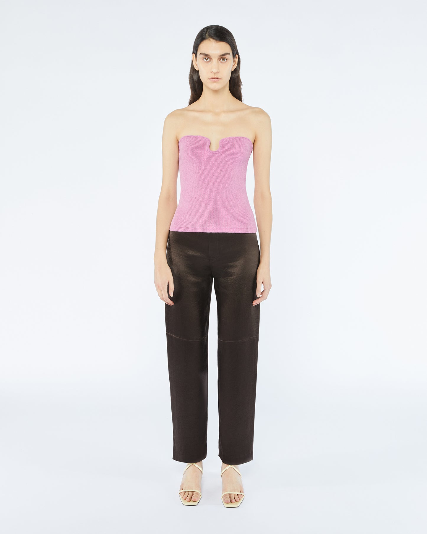 Zara, Tops, New Zara Pink Texture Corset Top