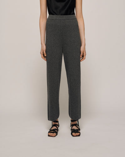 Keira - Archive Ribbed-Knit Pants - Graphite