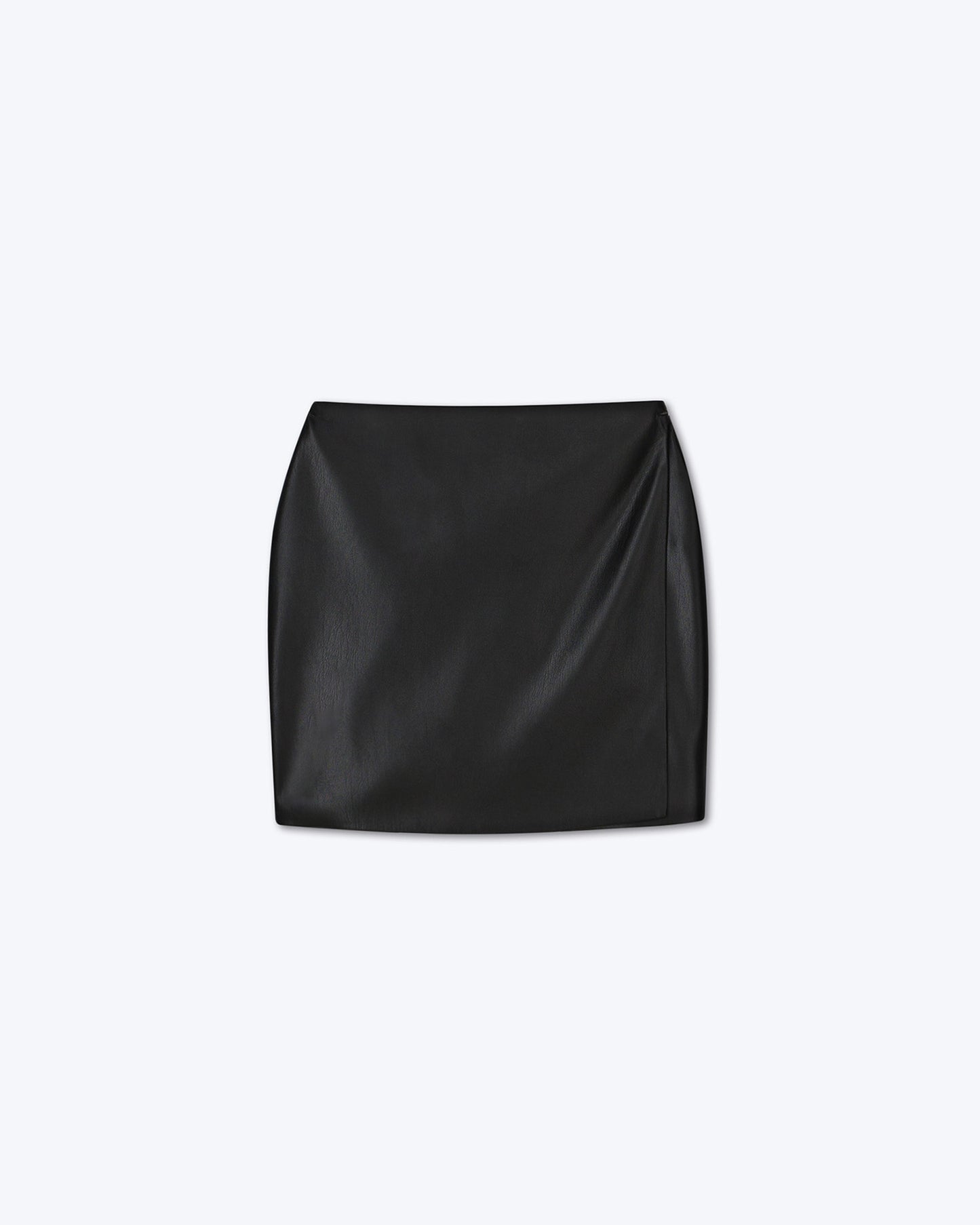 Svana - Okobor™️ Alt-Leather Wrap Mini Skort - Black