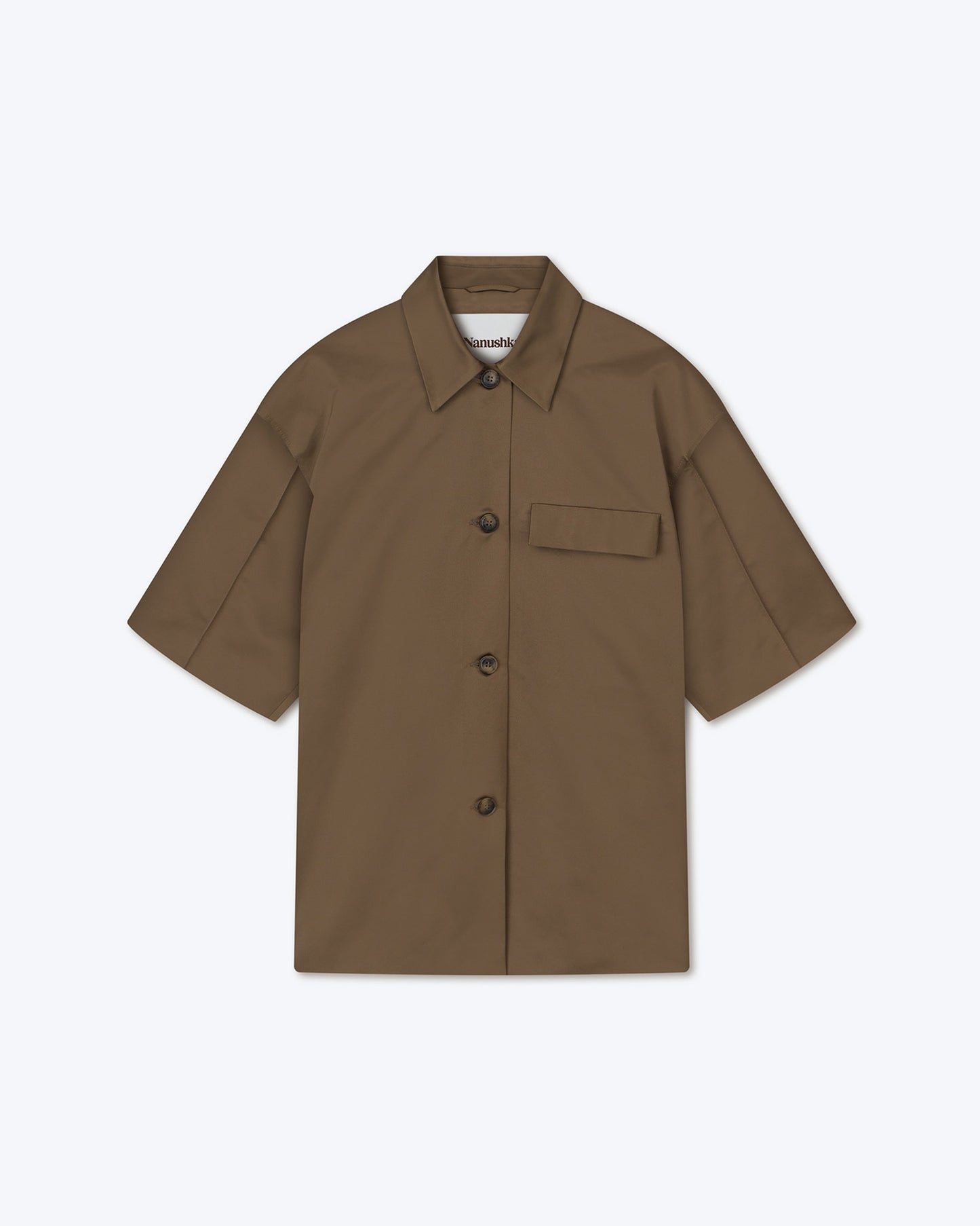Maissa - Structured Shirt - Fossil Brown