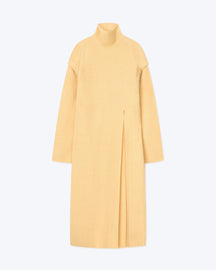 Gida - Cashmere Merino Split Sweater Dress - Pale Yellow
