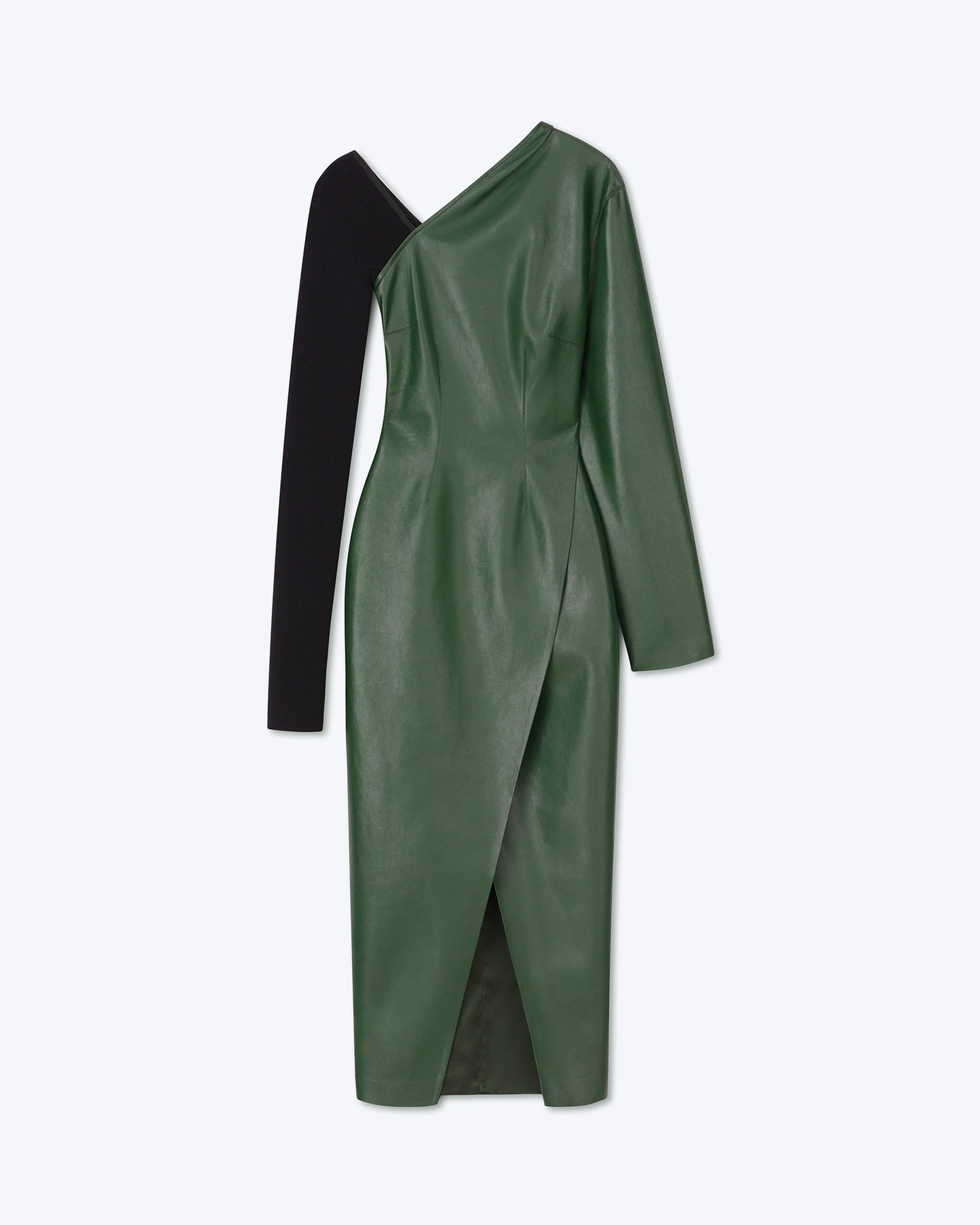 Nami - Asymmetric Dress - Pine Green