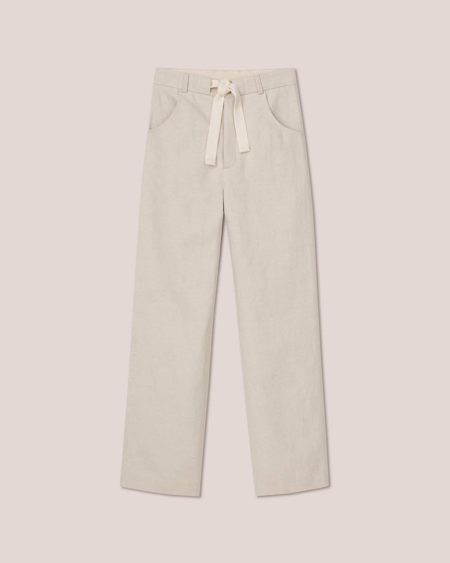 Tymeo - Loose Cotton Linen Pants - Natural