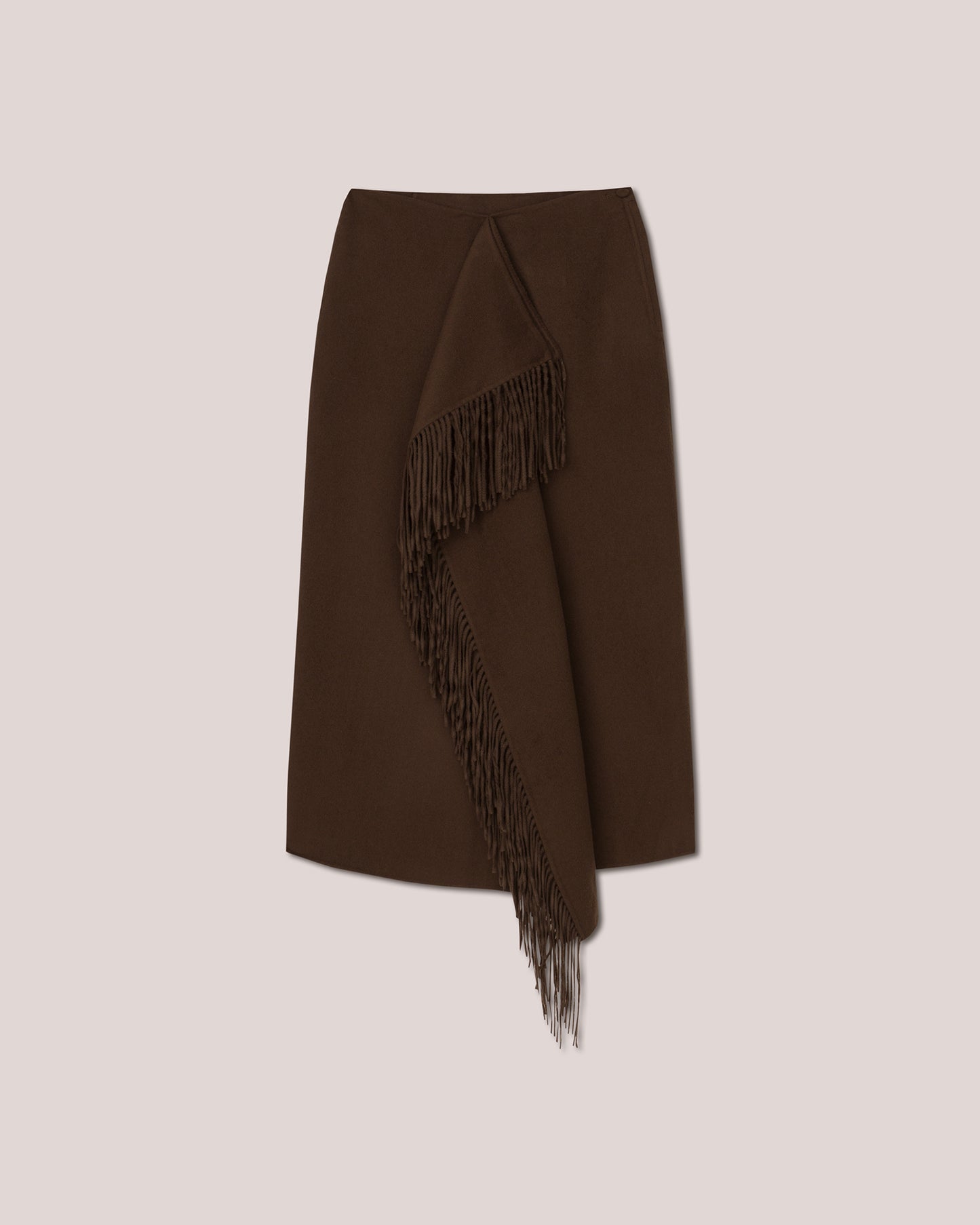 Liza - Double Wool Blanket Skirt - Soil