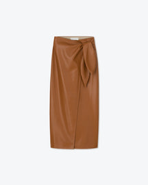 Amas - Okobor™ Alt-Leather Sarong Skirt - Tobacco