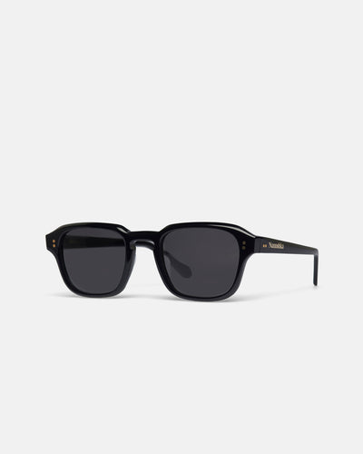 Aiza - Bio-Plastic Rounded Sunglasses - Black