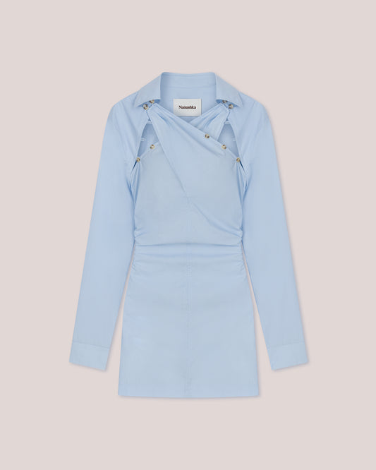 Alexe - Sale Long Sleeve Mini Dress - Light Blue