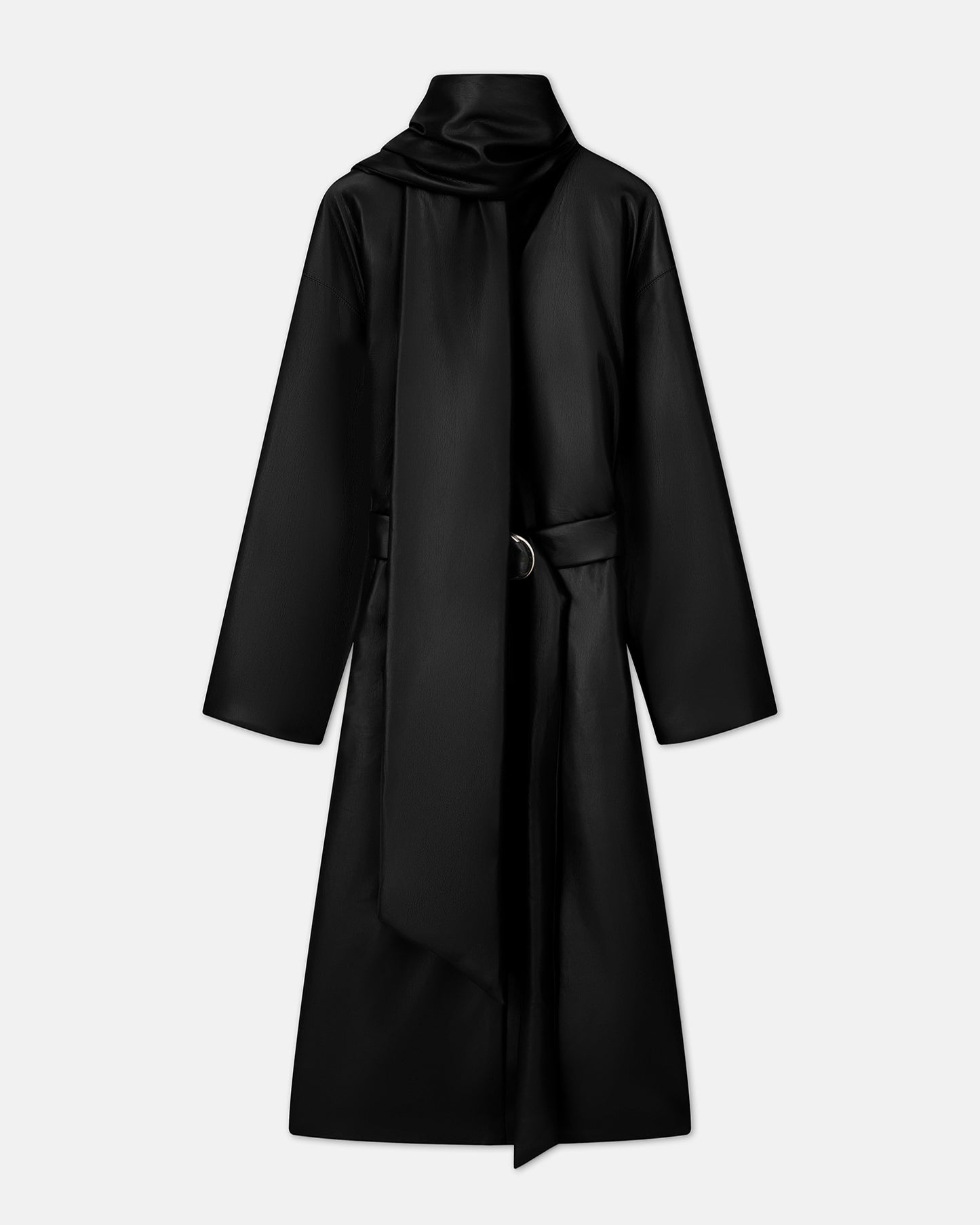 Amelie - Okobor™ Alt-Leather Coat - Black