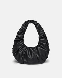 Anja Bag - Okobor™ Alt-Leather Ruched Shoulder Bag - Black