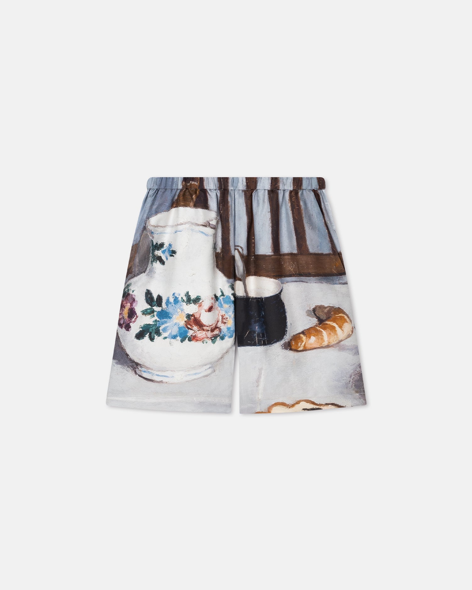 Anne - Printed Silk Twill Shorts - Poppyseed Cake