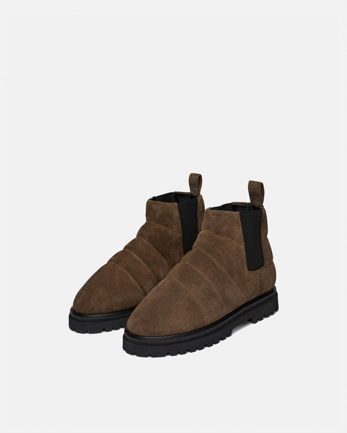 Bede   rounded toe boot   olive