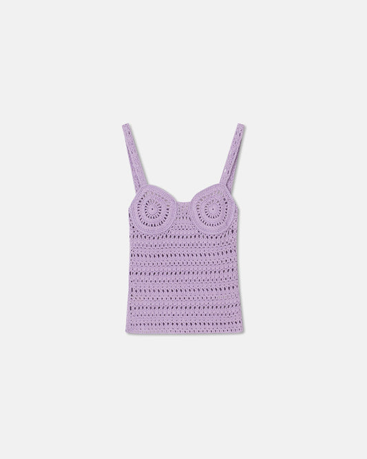 Bernou - Crochet-Knit Top - Lilac Ss23